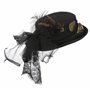 KarneLux Chapeau cylindrique steampunk pour femme - Chapeau avec lunettes donc accessoire de costume - Idéal pour le carnaval et