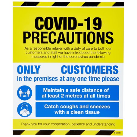 Précautions - Panneaux vitrine