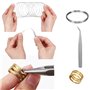 EuTengHao Kit d'accessoires de réparation de bijoux avec pince à bijoux, fils de perles, anneaux ouverts, fermoirs mousquetons, 