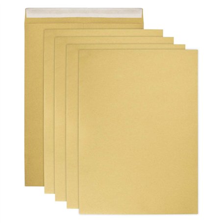 RMENOOR Lot de 50 Enveloppes A4 Kraft Enveloppes d'Expédition Marron Grandes Enveloppes Sans Fenêtre Enveloppe avec Fermeture Au