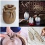LYTIVAGEN 11Pcs Outils de Poterie Outils de Argile en Bois Carving Sculpture Tool en Bois et Acier Inoxydable Idéal pour Débutan