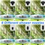 PQETBV Fontaine Solaire Exterieure de Jardin, 1.4W Fontaine de Bain D'oiseaux Solaire avec 7 Buses pour Bassins D'agrément Bassi