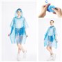 YUTOU Lot de 4 ponchos de pluie jetables en plastique avec capuche - Imperméable - Transparent - Portable - Pour la randonnée, l