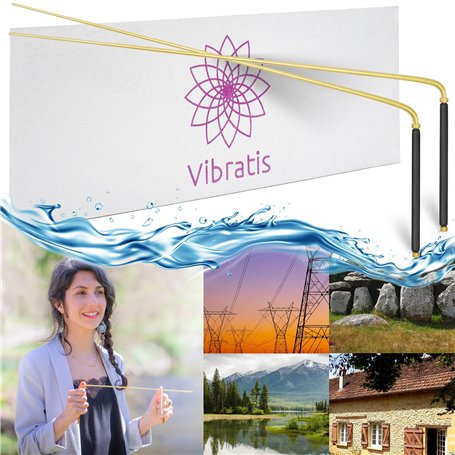 VIBRATIS Baguettes de Sourcier Professionnelles en Cuivre et Laiton
