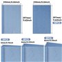 Lot de 15 chemises de reliure thermique A4 en PVC - 3 mm - 16 à 25 feuilles - 6 mm - 36 - 50 feuilles - 8 mm - 51 - 70 feuilles