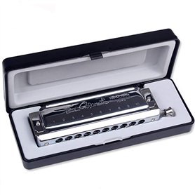 Swan SW1040 Harmonica chromatique 10 trous 40 tonalités Do Touche pour adultes étudiants débutants Jouer professionnel Instrumen