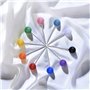 MINGZE 500 pièces Carte Tacks Push pins tête, Épingles et punaises, Carte de Voyage Push pins tête Pointe en Acier, 10 Couleurs