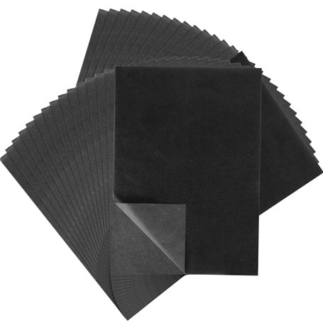 100 Feuilles Papier carbone Noir Papier de Transfert de Tatouage Copieur Papier Calque Graphite Transfert Papier de copie carbon