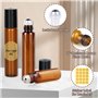 Jizxol Roll on Lot de 10 bouteilles d'huile essentielles à rouler vides de 10 ml avec bille en acier inoxydable pour huiles, par