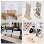 BonTiady Lot de 10 porte-cartes en bois robuste pour cartes de table, de menu, de cartes postales, de photos pour mariages, banq