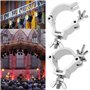 Graplan 2 pièces Aluminium Truss Clamp Crochet de fixation pour déplacer des lumières de scène et des projecteurs Crochet de fix