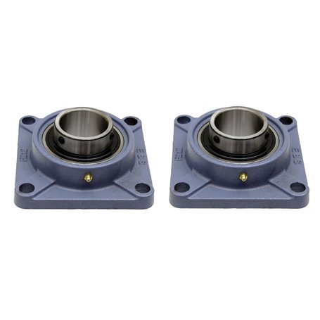 DOJA Barcelona | Bride Fonte UCF 208 | 2 Roulement à Bride Carrée | Alésage 40mm | Roulement a Bille en Acier | Palier pour Comp