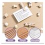 NEUSID Lot de 135 punaises en bois naturel avec boîte de rangement, 6 styles, punaises en bois naturel Beige