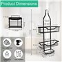 SLTAXAR Etagere Douche à Suspendre Noir Sans Percage Porte Gel Douche Salle de Bain Étagère de Rangement Douche Porte Savon Douc
