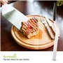 Anmarko de Spatule professionnel – en acier inoxydable Pancake Turner et plaque de cuisson Grattoir Idéal pour plaque de cuisson