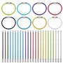 Futongda Porte-Clés En Fil Câble Porte-Clés Lot de 40pcs 2mm 4 pouces Porte Clés Fil d'Acier Inoxydable Multicolore Porte Clés F