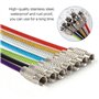 Futongda Porte-Clés En Fil Câble Porte-Clés Lot de 40pcs 2mm 4 pouces Porte Clés Fil d'Acier Inoxydable Multicolore Porte Clés F