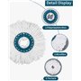 Lot de 2 têtes de rechange Clean Twist Disc Mop,Balai Serpillère Microfibre Compatible avec Leifheit Clean Twist Disc Mop Systèm