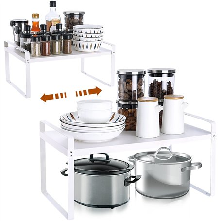 FAOKZE Organisateur d'étagère Extensible réglable