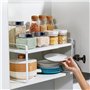 FAOKZE Organisateur d'étagère Extensible réglable, étagère à épicesOrganisateur Cuisine extensible et empilable, convient pour l