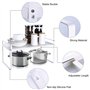 FAOKZE Organisateur d'étagère Extensible réglable, étagère à épicesOrganisateur Cuisine extensible et empilable, convient pour l