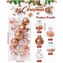 Boules de Noël Or Rose
