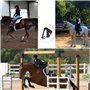 Noir Fouet De Cheval avecFouet en Cuir Frangé,pour Les Sports D'équitation en Plein Air, L'entraînement à L'équitation,entraînem