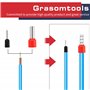 Grasomtools ® GT 10-4 Kit d'outils de sertissage de virole, pince à sertir (0,08-10 mm²), pince à sertir à quatre côtés et conne
