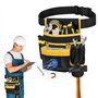 Kleemeiero Ceinture Porte Outil, Ceinture Outils Bricolage avec 12 Poches Ceinture Bricolage Magnétique Porte Outils Ceinture Am