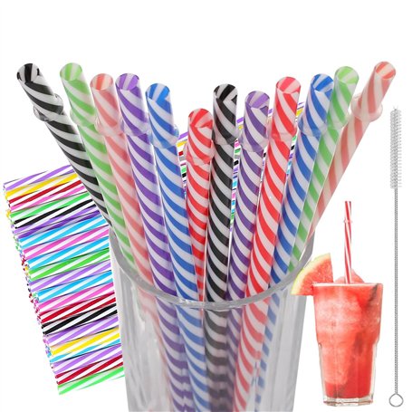 50pcs pailles rigides et réutilisables