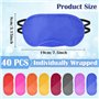 40 Pièces Coloré Masque de Nuit, Masque pour les Yeux Doux pour Bloquer le Soleil et la Lumière lorsque vous Dormez, Pack Indivi