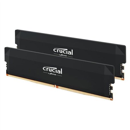 CRUCIAL Memoire RAM PRO DDR5 - 6400 MHZ - 32GB Kit (16GBx2 - OC Gaming Memory Black - CP2K16G64C38U5B