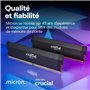CRUCIAL Memoire RAM PRO DDR5 - 6400 MHZ - 32GB Kit (16GBx2 - OC Gaming Memory Black - CP2K16G64C38U5B