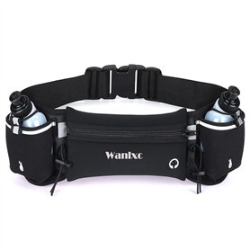 Wanlxc Ceinture de course avec bouteilles d'eau (2 x 175 ml)