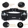 Wanlxc Ceinture de course avec bouteilles d'eau (2 x 175 ml), ceinture d'hydratation étanche réglable pour course à pied, cyclis