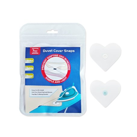 HX AURIZE Attaches de Couette Évitez Le Glissement de la Couette dans la Housse – Attaches à Repasser en Forme de Coeur 16 Pièce