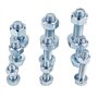 T.K.Excellent Kit M6 M8 M10 Bouton à tête hexagonale Zinc Socket Tête Câble Boulons Vis avec écrous Assortiment boulon ecrou