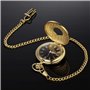 Montre de Poche Or Vintage en Acier pour Homme avec la Chaîne
