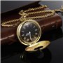 Montre de Poche Or Vintage en Acier pour Homme avec la Chaîne