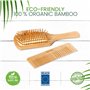 Brosse Demelante Cheveux en Bambou pour Massage du Cuir Chevelu et Poignée Ergonomique et Peigne Cheveux Antistatique Peigne à D