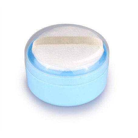 1 boîte de rangement vide portable en plastique bleu pour soins de la peau de bébé après le bain pour le visage