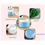 1 boîte de rangement vide portable en plastique bleu pour soins de la peau de bébé après le bain pour le visage, le corps, le ta