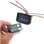 Taikuwu 0.28"4 bits DC0-100V 10A Voltmètre Ampèremètre Bleu + Rouge LED Amp double Voltmètre Jauge
