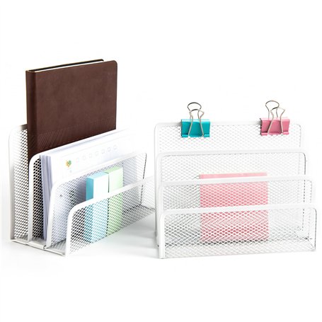 Vanra Small Letter sorter Pack 2 Desktop File Manager Support pour trieuse empilable de Papier Maillé en métal