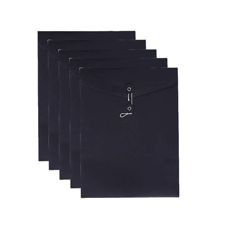 VANRA Lot de 5 dossiers en papier kraft A4/C4 Classeur Enveloppe Classeur Document Lettre Organisateur avec fermeture à cordon p