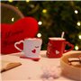 Grandes Mugs Couple Céramique avec Cuillères & Boîte-Cadeau - Cadeau de Noël pour Elle & Lui