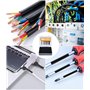 LEAZZLE 100 Pièces Kit de Gaine Thermorétractable Etanche, 90mm Extra-Longue, 4:1 Tube Thermoretractable à Double paroi, Gaine T