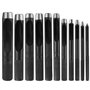 Creux Poinçon en Cuir 11Pcs - Outils de Poinçon en Acier Rond 1-11mm pour Artisanat