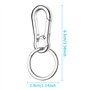 Mousqueton Détachable Pivotant 6 Pièce Mousqueton Métallique avec Porte-Clés Anneau Porte-Clés Détachable Mousqueton avec Boucle