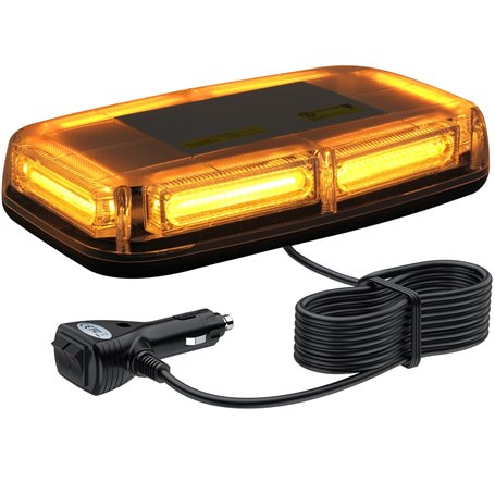 Justech Voiture Emergenecy Feux d'Avertissement Hazard Avertisseur Lumineux Lampes en Tête Base Magnétique Stroboscope Restaurat